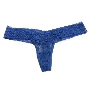 Be Wicked Lace V Cut Low Rise Thong Blue Panties Underwear NWOT Large